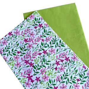 Waverly Quilting Fabric Bundle Cotton Swaying Floral Pink Green Coordinating Lot